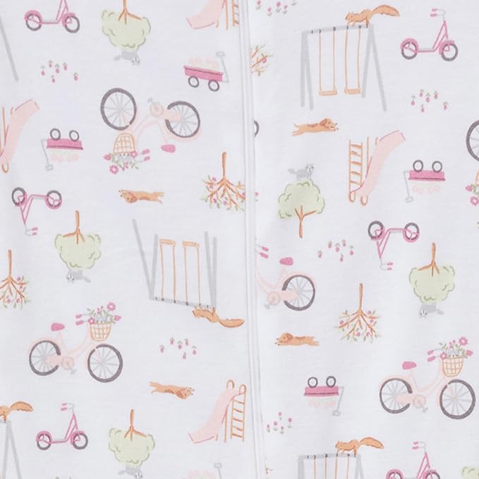 Gerber Baby Girls' 2-Pack Footed Pajamas