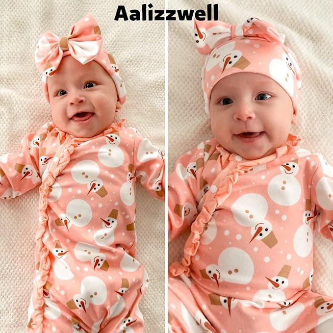 Aalizzwell Baby Girls Romper Outfit Fall Winter Clothes with Accessories