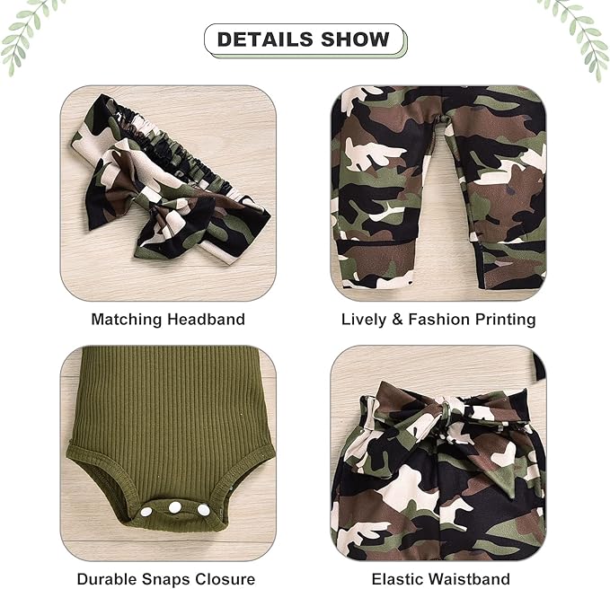 Aalizzwell Preemie Newborn Infant Baby Girls Clothes Ribbed Romper Bodysuit Pants Set Fall Winter Outfits