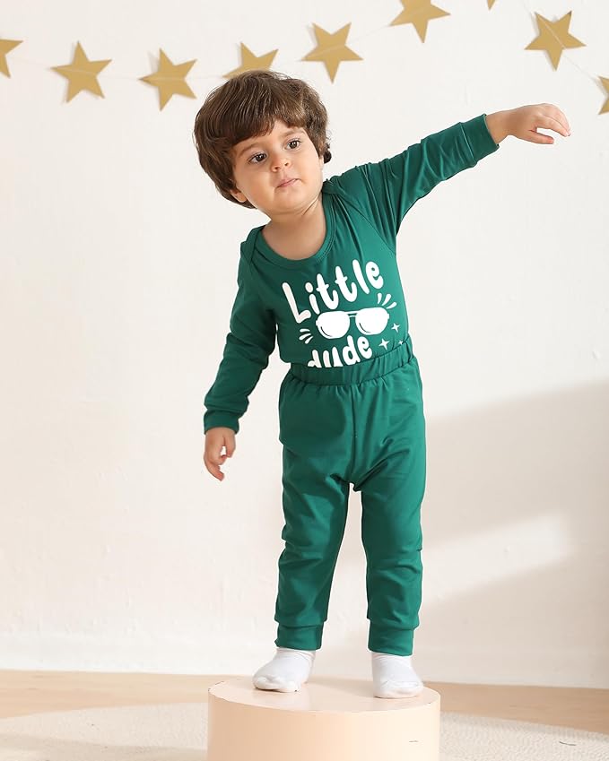 NZRVAWS Newborn Baby Boy Clothes Outfits Letter Prined Romper Pants Set Infant Baby Boy Clothing 0 3 6 9 12 18 Months