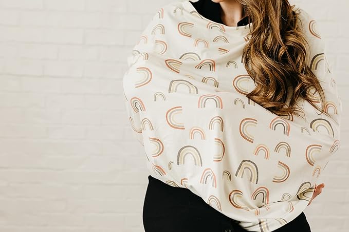 Baby Car Seat Cover Canopy and Nursing Cover Multi-Use Stretchy 5 in 1 Gift Kona by Copper Pearl