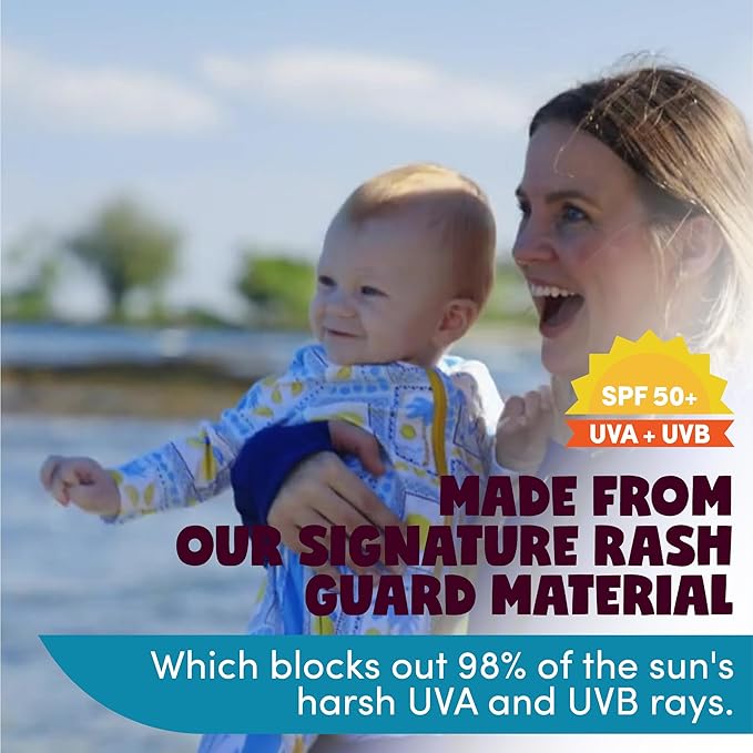 SwimZip Boys' Long-Sleeve UPF 50+ Swimsuit for Baby, Toddler, & Little Boys