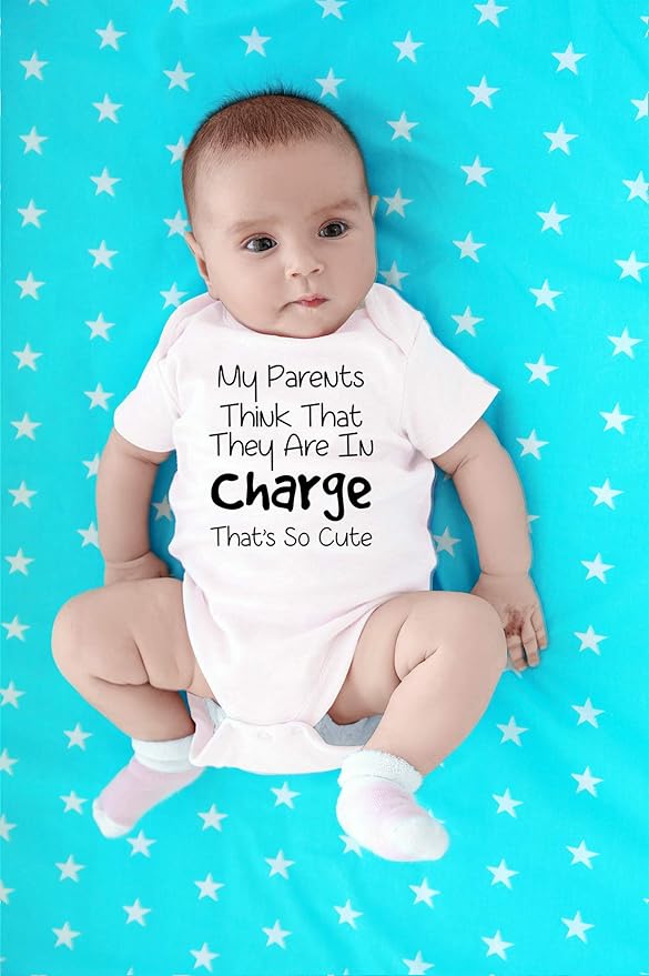 CBTwear My Parents Think That They Are in Charge Baby Bodysuit Funny Infant Outfit Unisex Humor Romper