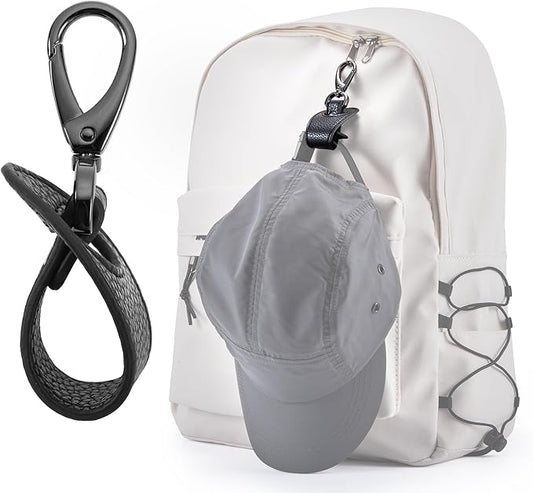 Hat Clip for Travel, Hands-Free Bag, Backpack, Purse, and Hiking Gear Clip-on Holder Strap for Baseball, Snapback, and Ponytail Caps