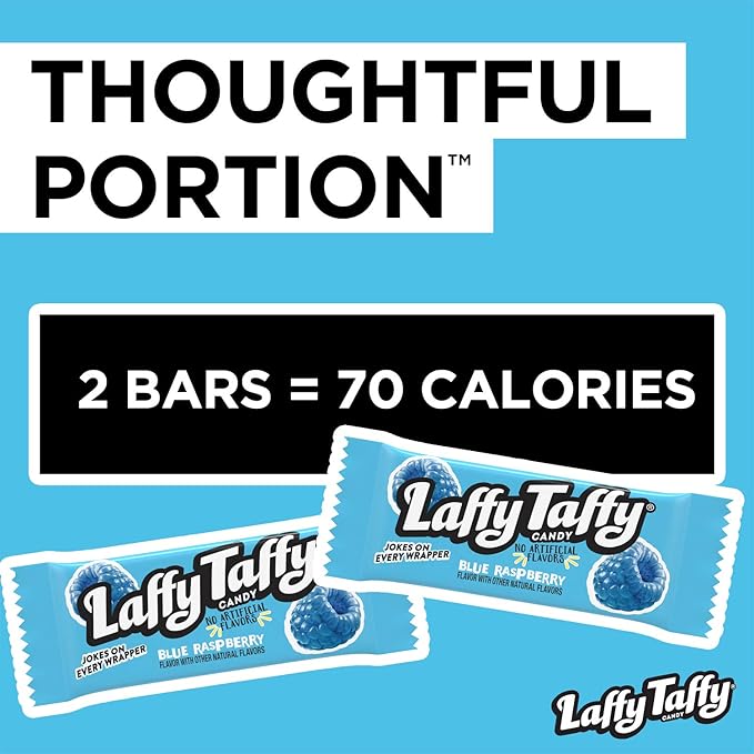 Laffy Taffy Candy, Blue Raspberry Flavored, Individually Wrapped Candy (145 Pieces)