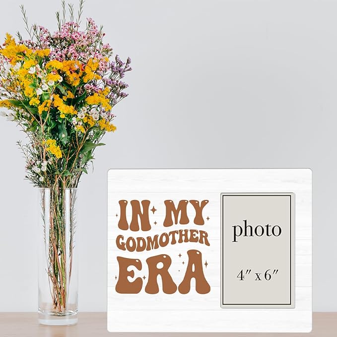 Godmothers Gift for Women Picture Frame, Godmother Proposal Gift, Will You Be My Godmother Gifts from Godchild Photo Frame for 4 x 6 Inch Photo
