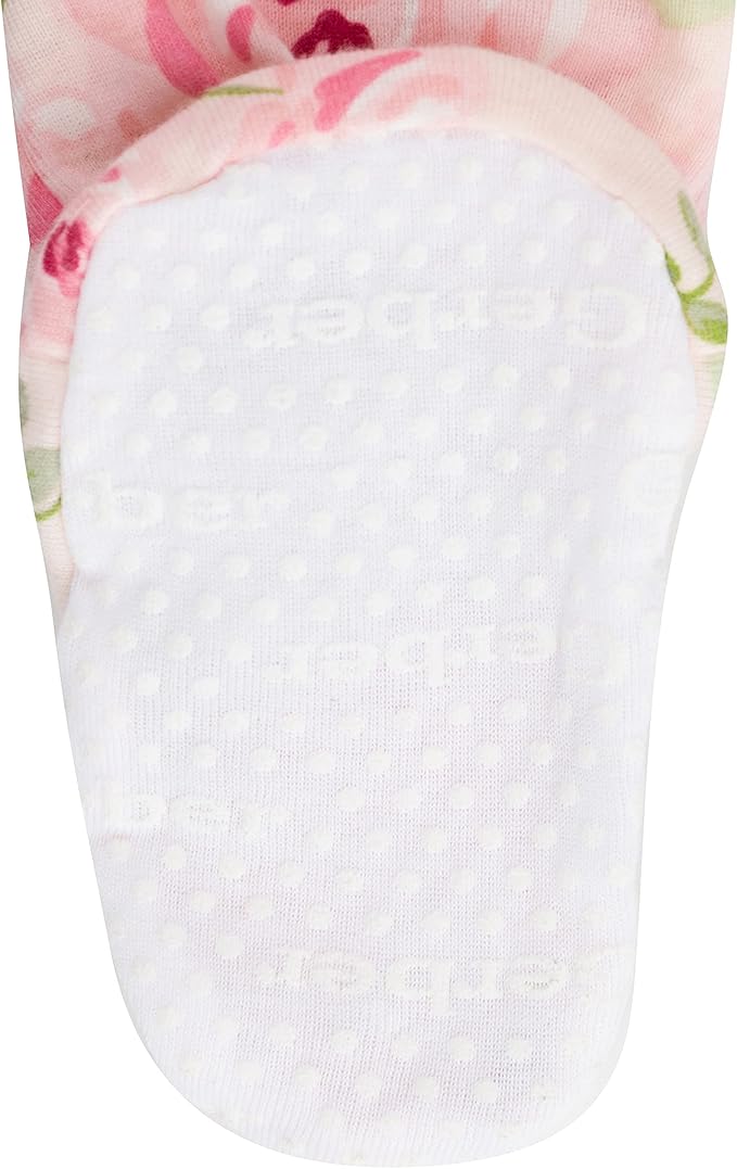 Gerber Baby Girls' 2-Pack Footed Pajamas