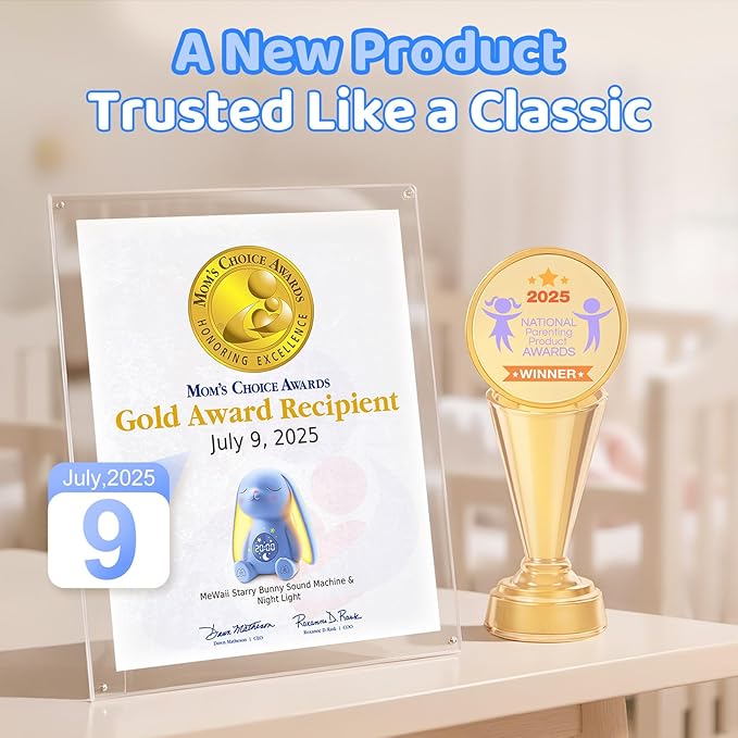 2025 Mom's Choice Awards | White Noise Sound Machine Baby with Night Light, Cry Detection,100 Soothing Sounds, App Control, 150% Battery Life, 50% Faster Sleep, Newborn Essentials