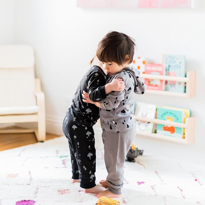 Babysoy Long Sleeve Unisex Lounge Set - Organic 2-Piece PJ Playwear Sets for Baby and Toddler