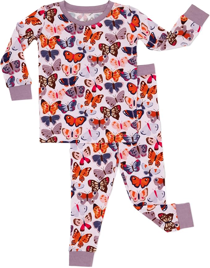 Little Sleepies Two-Piece Pajama Set for Boys & Girls, Soft Viscose from Bamboo Toddler Pajamas for Kids, Family Matching PJs