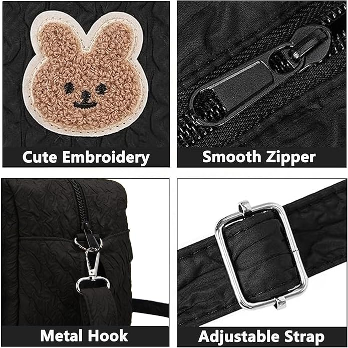 Baby Diaper Bag Tote, Cute Small Crossbody Nappy Mommy Bag, Lightweight Travel & Hospital Multifunction Storage Tote