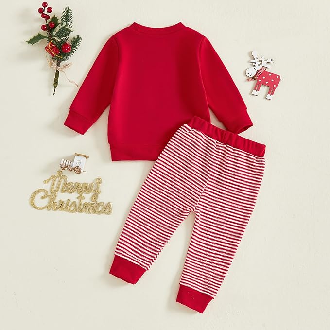 CIYCUIT Toddler Baby Boy Outfits Striped Sweatshirt Pants Clothes Set