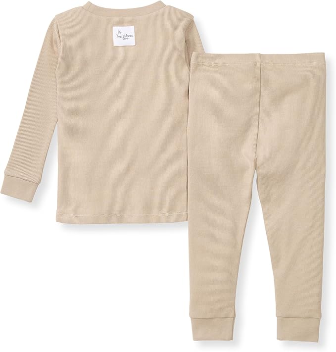 Burt's Bees Baby Boys' 2-Piece Long Sleeve Tee and Pants Organic Cotton Pajama Set