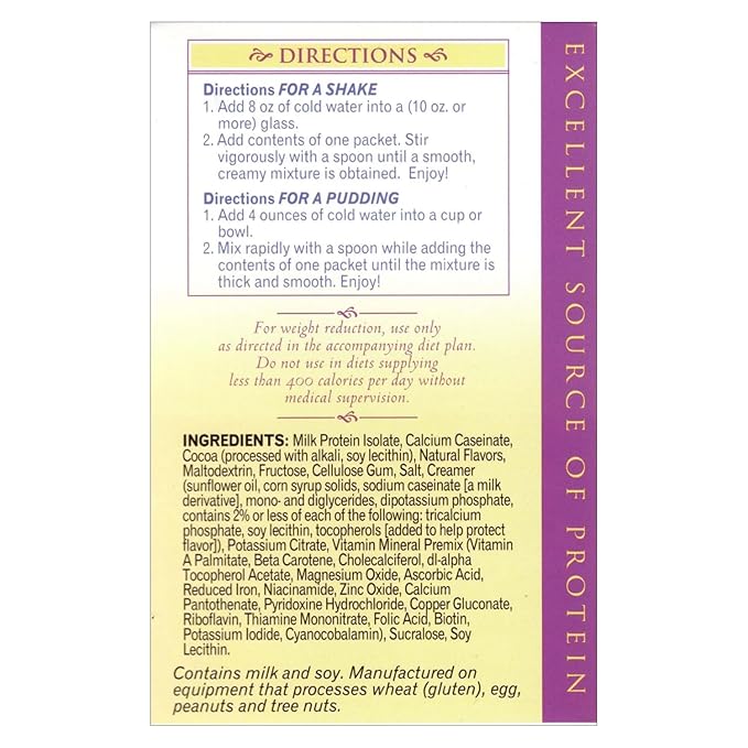 Healthywise Pudding or Shake, Low Calories, High Protein, 15g Caseinate Protein, Aspartame Free, Low Fat, 7 Servings Per Box (Chocolate)