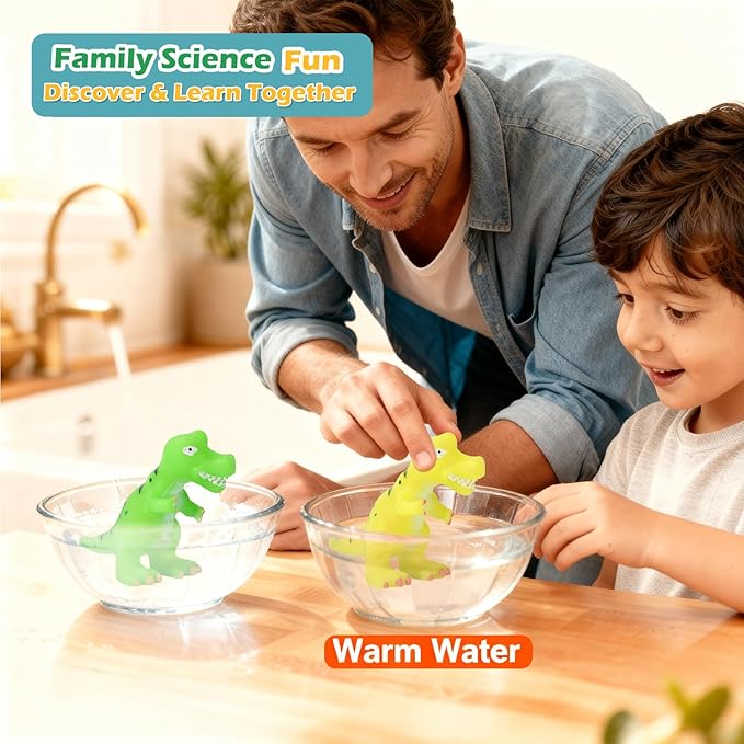 Color Changing Dinosaur Bath Toys: Mold Free No Hole Bathtub Toys - Kids Dinosaur Toys for 2 3 4 5 Year Old Boys Girls Toddler