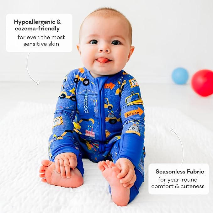 Little Sleepies Pajamas for Baby Boys & Girls, Viscose from Bamboo Baby Pajamas, Preemie & Newborn Sleepers, 2-Way Zipper PJs