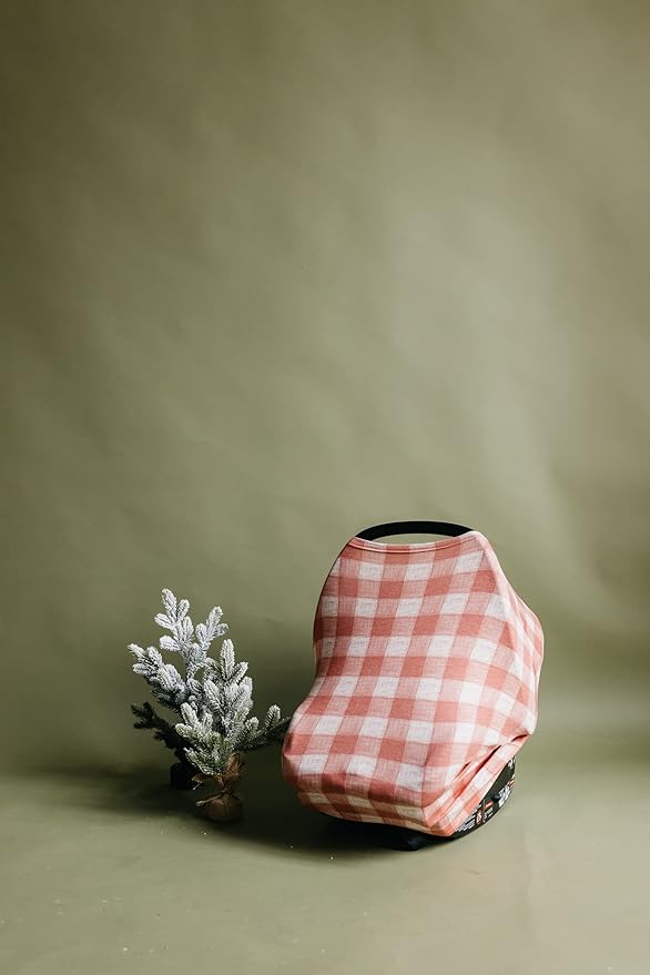 Baby Car Seat Cover Canopy and Nursing Cover Multi-Use Stretchy 5 in 1 Gift Ralphie by Copper Pearl