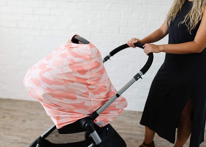 Remi Copper Pearl Multi-Use Cover: Car Seat, Nursing, Stroller - Stretchy Fabric, All-Season, Stylish Designs, Easy Access