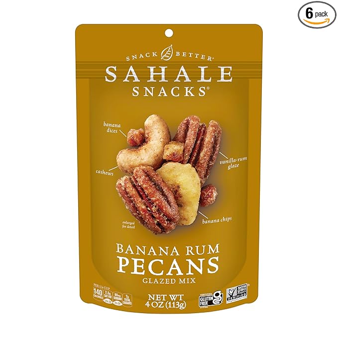 Sahale Snacks Glazed Mix, Banana Rum Pecans, 24 Ounce