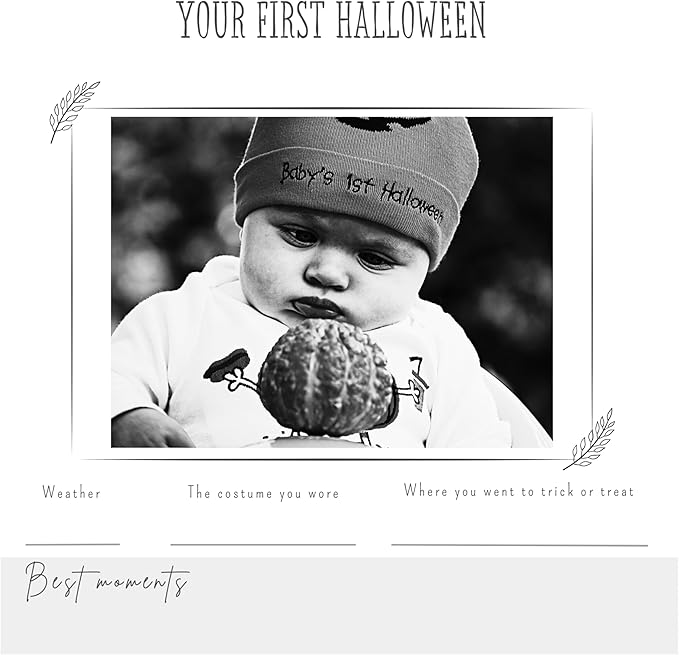 Joss & Lac Design Gender Neutral | Minimalist Keepsake Memory Book Photo Album for Baby Boy or Girl First 5 Years – A Milestone Book to Record Every Event from Birth to Age 5 (Sky Star)