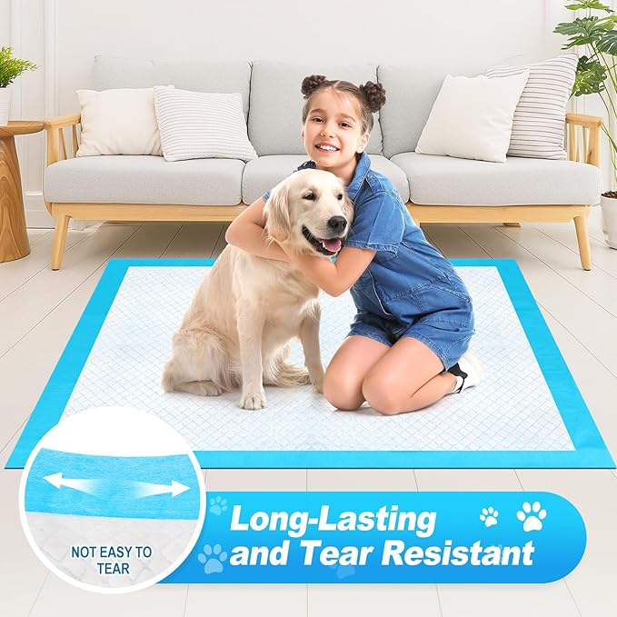 Pee Pads for Dogs & Cats 40"x40" 40 Count, Puppy Pads Extra Large, Disposable Thicken Pet Training Pads for Doggie Rabbits, Incontinence Underpads Ultra Absorbent & Quick-Dry, Leakproof Potty Pad