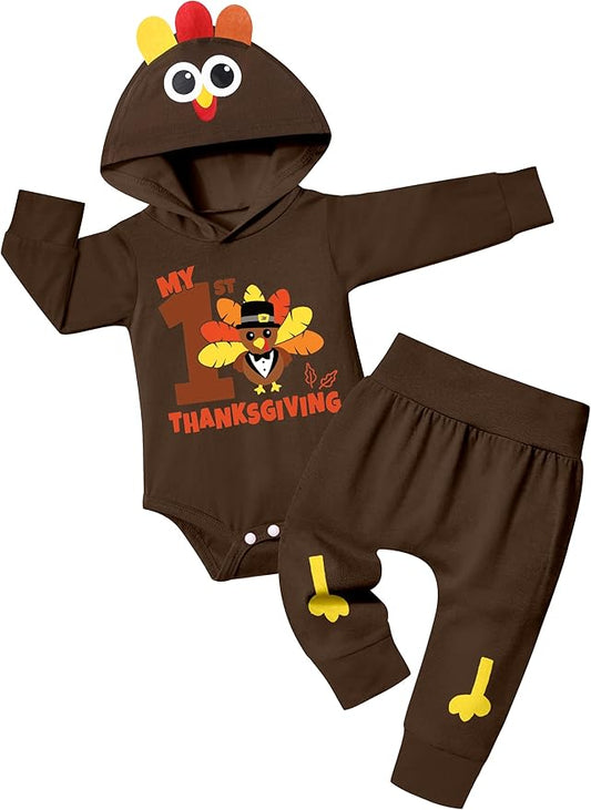 Fommy Newborn Baby Boy Clothes Plaid Letter Print Long Sleeve Hoodies + Long Pants 2PCS Fall Winter Outfits Set