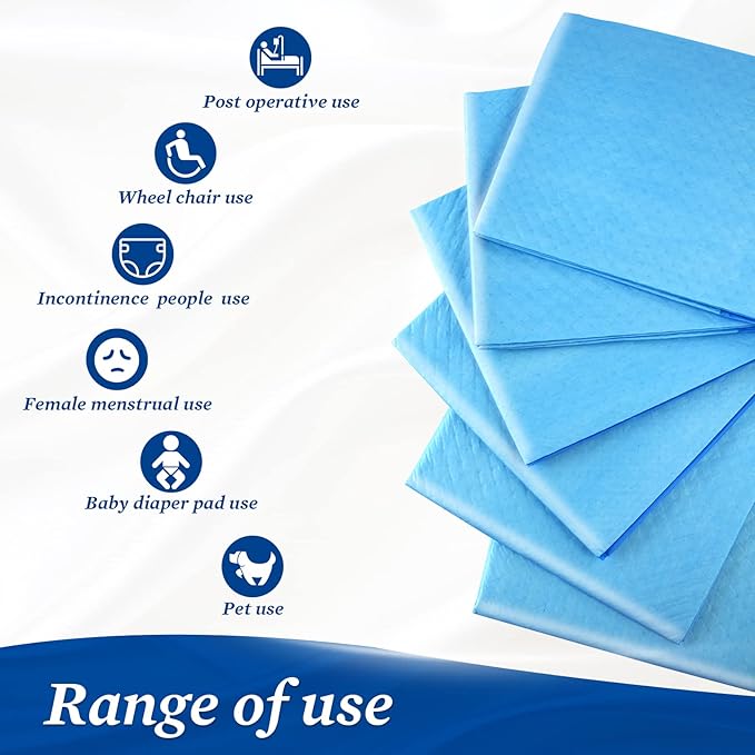 Premium Chucks Pads Disposable 23"x36" (50 Count) , Leakproof Adults Incontinence Bed Pads, Heavy Duty Absorbent Underpads Waterproof, Extra Large Puppy Pee Training Pad