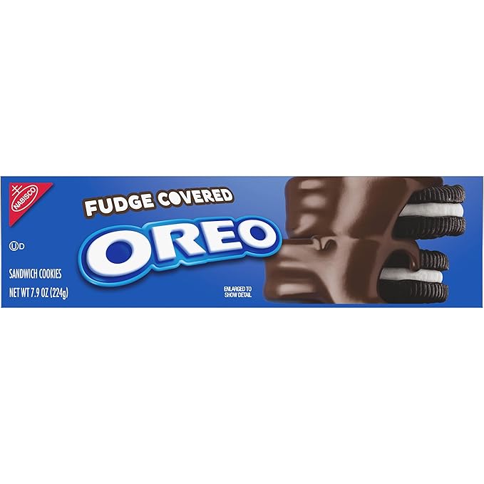 OREO Fudge Covered Chocolate Sandwich Cookies, 7.9 oz