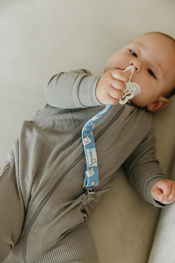 Copper Pearl Binky Clip Set 'Dunk' (Pack of 3)