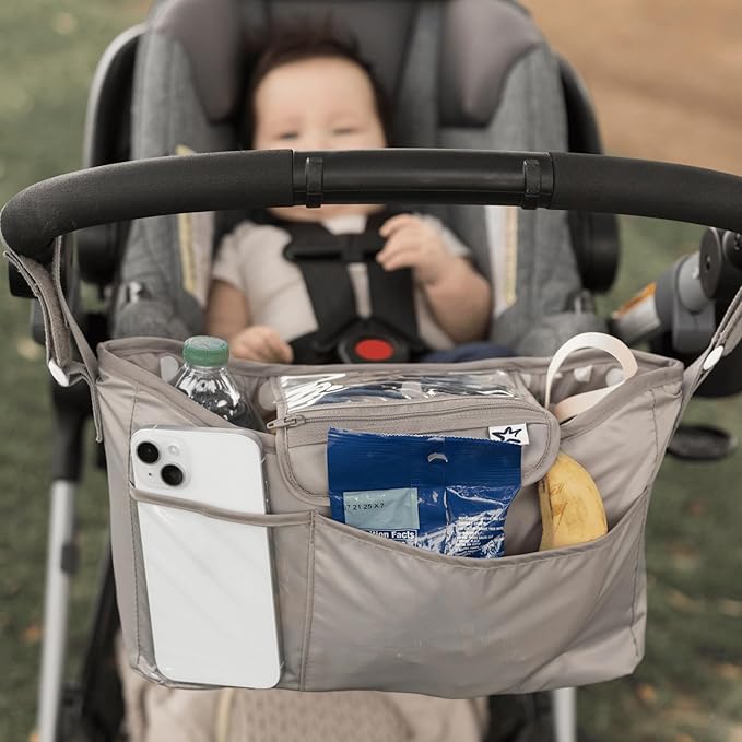 Tiny Twinkle Universal Stroller Organizer with Adjustable Strap - Waterproof Stroller Caddy Fits Baby Jogger, Nuna, Graco, Donna and Bugaboo Strollers (Luna?