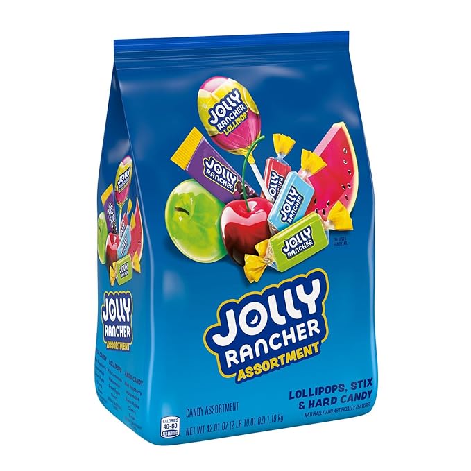 JOLLY RANCHER Assorted Fruit Flavored Candy Bulk Bag, Halloween Candy, 42.01 oz