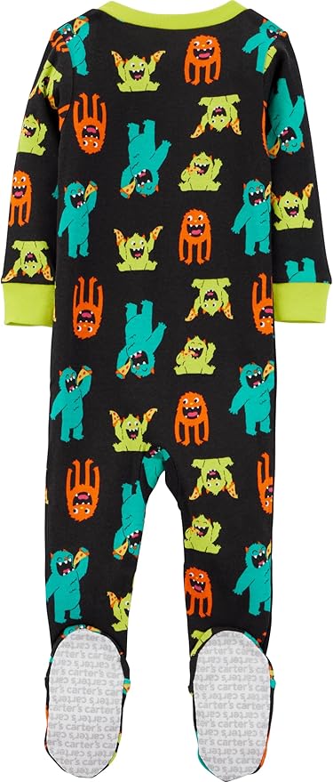 Simple Joys by Carter's Toddlers and Baby Boys' Snug-Fit Footed Cotton Pajamas, Pack of 3