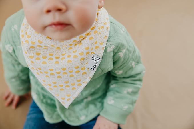 Copper Pearl Baby Bandana Drool Bibs for Drooling and Teething 4 Pack Gift Set Peter, Soft Set of Cloth Bandana Bibs for Any Baby Girl or Boy, Cute Registry Ideas for Baby Shower Gifts