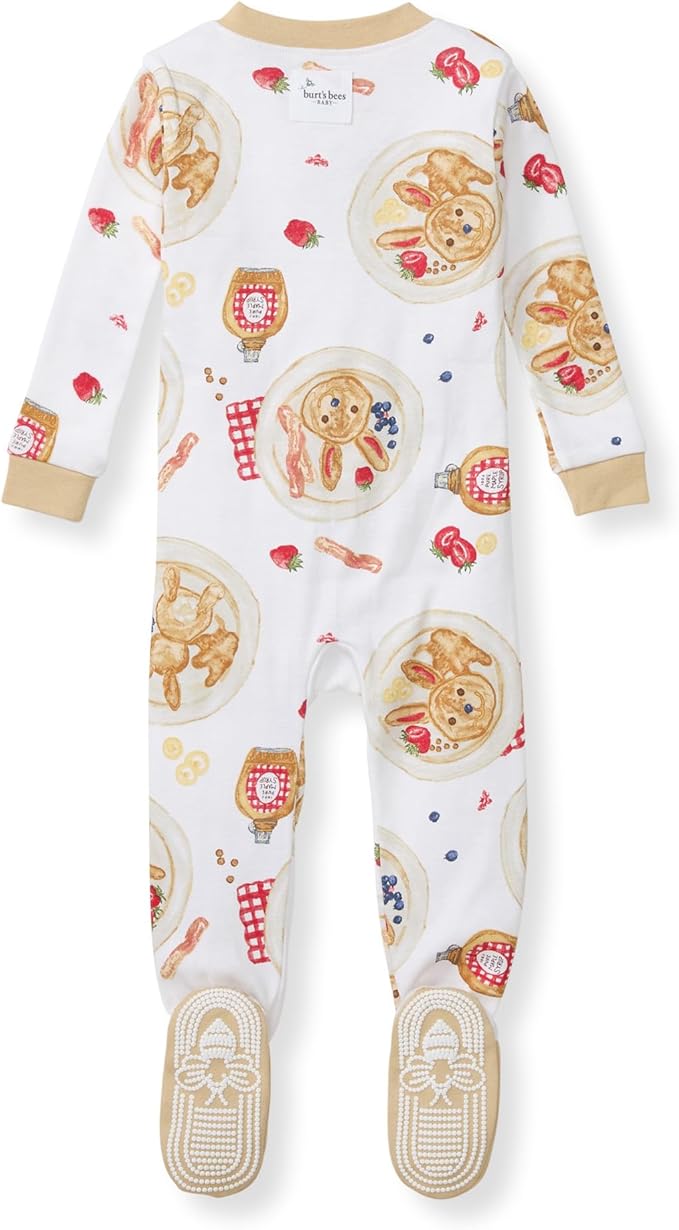 Burt's Bees Baby baby-boys Sleeper Pjs, 100% Organic Cotton, One-piece Footie, Zip Up Jumpsuit, Snug Fit Pajamas