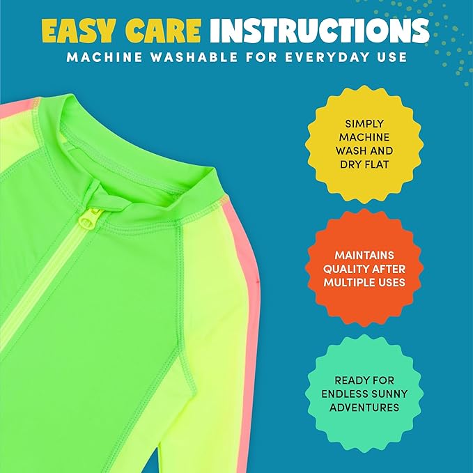 SwimZip Boys' Long-Sleeve UPF 50+ Swimsuit for Baby, Toddler, & Little Boys