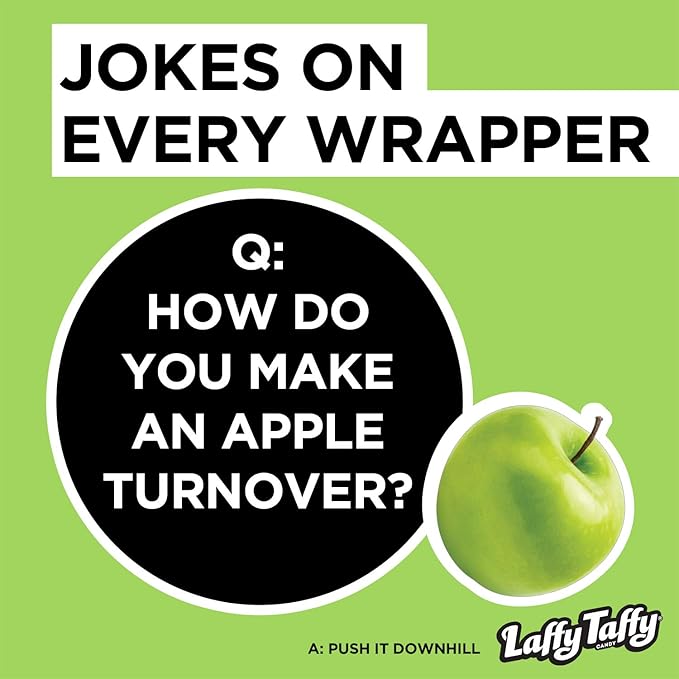 Laffy Taffy Jar, Sour Apple, 145 Count (Pack of 2)