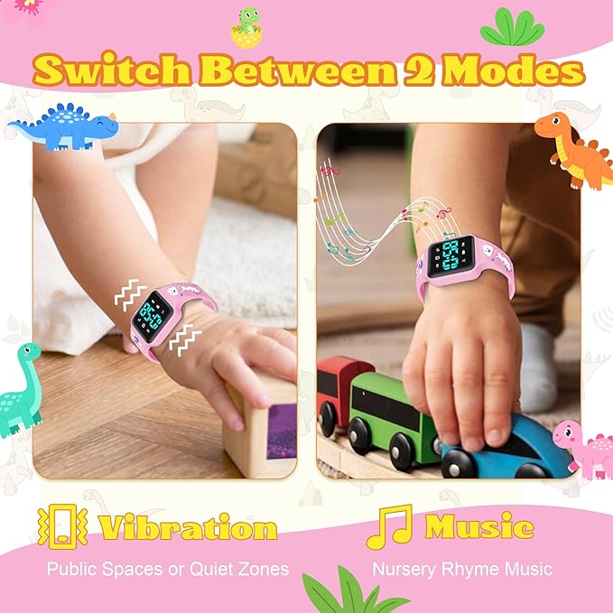 Toddler Potty Training Set – Potty Training Watch with Musical/Vibration Alerts, Fun Board Book, Progress Chart & Reward Stickers – Interactive Toilet Learning Kit for Boys and Girls Ages 2-5