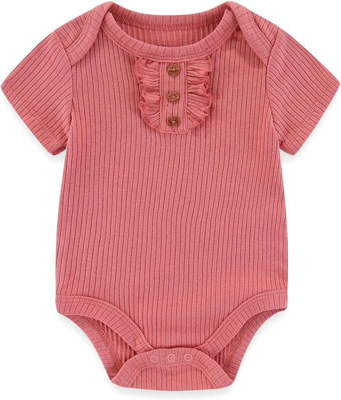 Baby Bodysuit Boy Girl Clothes Soft Newborn Infant Outfit Short Sleeve Romper