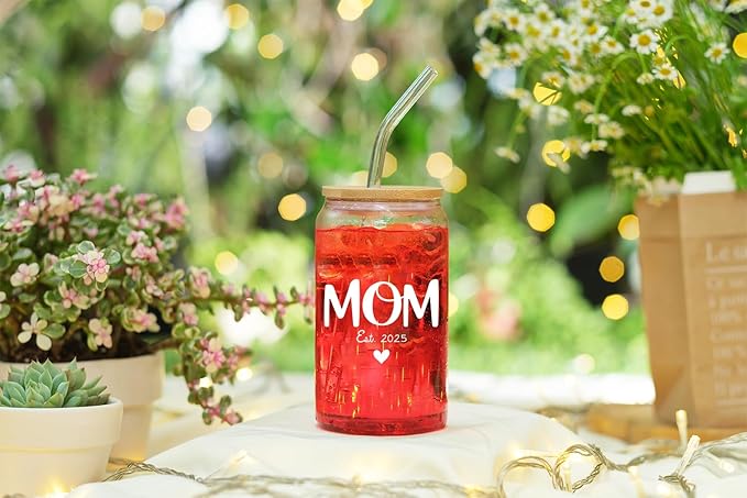 NewEleven Gifts For New Mom 2025 – Pregnancy Gifts For First Time Mom, Pregnant Mommy, Expecting Mother, Moms To Be, Mommy To Be, New Moms - 16 Oz Coffee Glass