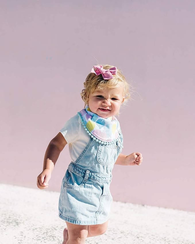 Copper Pearl Baby Bandana Drool Bibs for Drooling and Teething 2-Pack Gift Set “Celebration