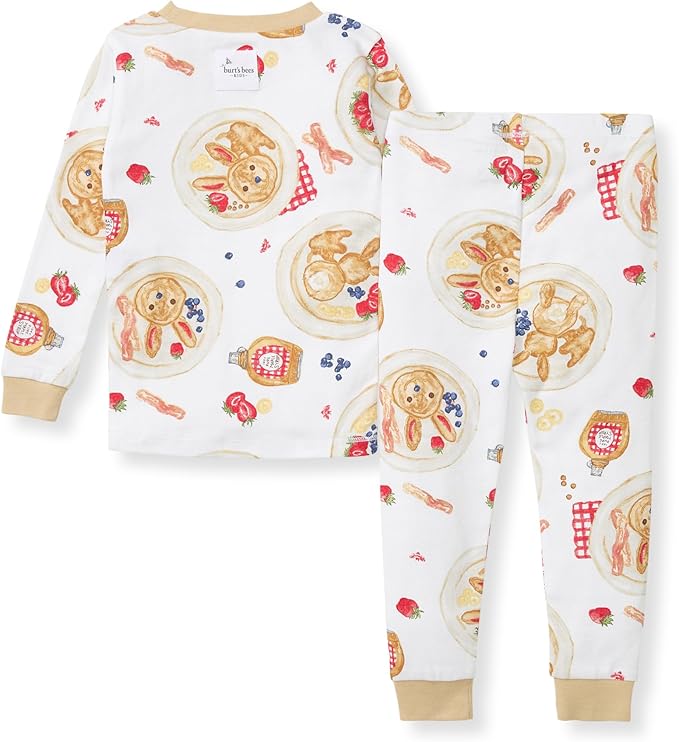 Burt's Bees Baby Boys' 2-Piece Long Sleeve Tee and Pants Organic Cotton Pajama Set