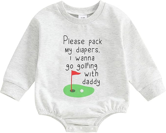 Kupretty Baby Boy Girl Sweatshirt Romper Cute Winter Fall Clothes Siblings Crew Neck Long Sleeve Bubble Infant Bodysuit