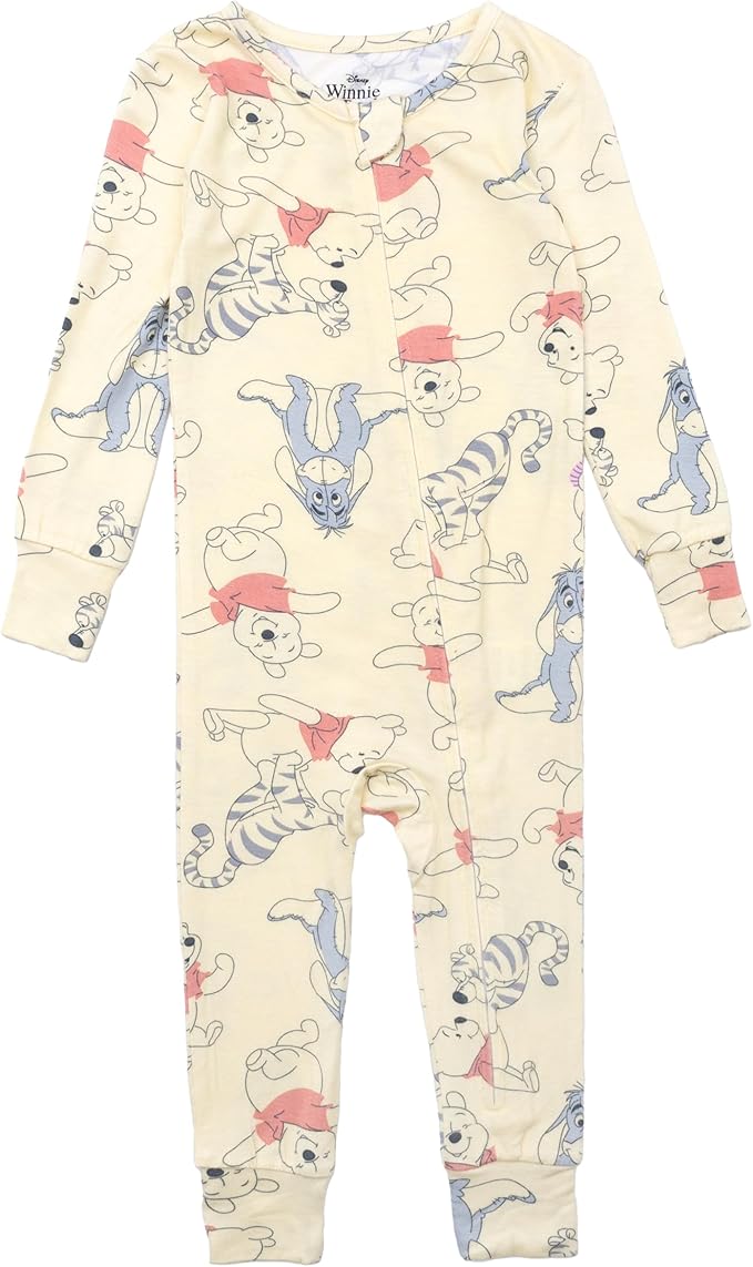 Disney unisex-baby Footless One Piece Pajamas, Snug-fit Pajamas, Soft & Cute for Kids