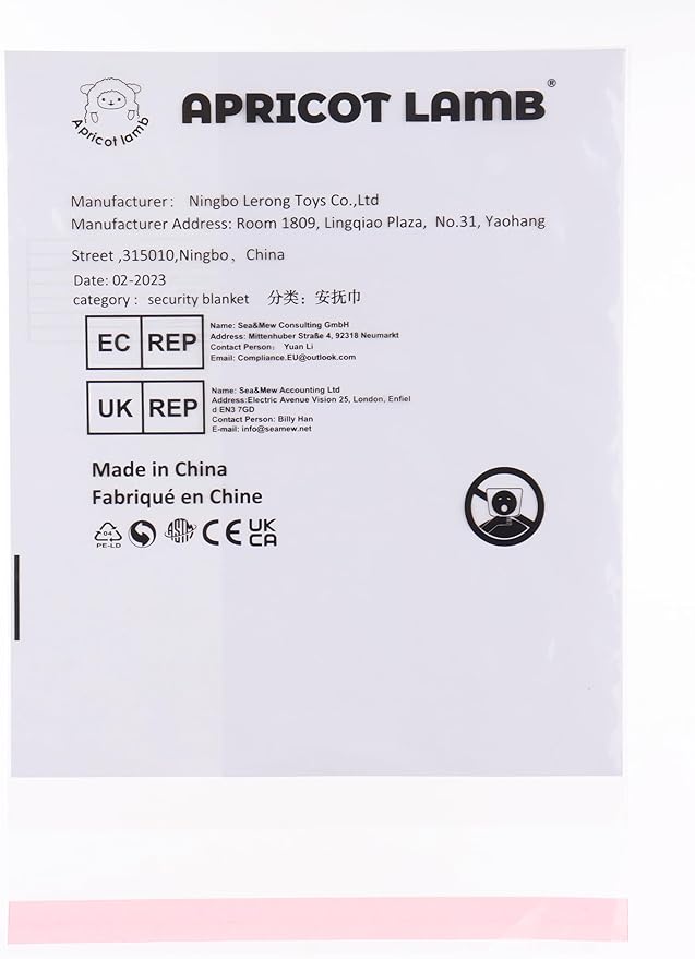 Apricot Lamb Stuffed Animals Soft Security Blanket White Bunny Rabbit Infant Nursery Character Blanket Luxury Snuggler Plush(White Bunny, 14 Inches)