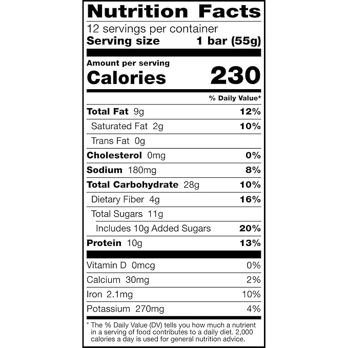 RXBAR Nut Butter and Oat Protein Bars, Protein Snacks, Snack Bars, Dark Chocolate Peanut Butter, 23.2oz Box (12 Bars)