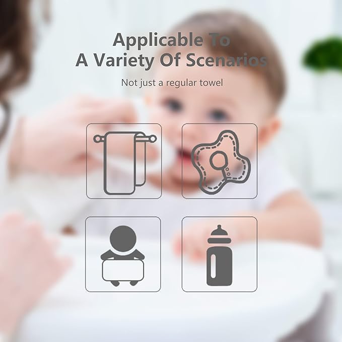 SWEET DOLPHIN 12 Pack Muslin Burp Cloths Large 100% Cotton Hand Washcloths for Baby - Baby Essentials Extra Absorbent and Soft Boys & Girls Milk Spit Up Rags for Newborn Registry- Aquamarine, 20" X10"