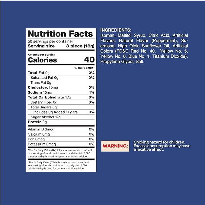 Sugar-Free Hard Candy - 2 Pound Bulk Pack - Assorted Flavors - Office Bowl Mix - Individually Wrapped