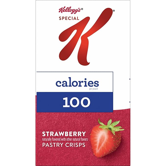 Special K Bar Pastry Crisps, 100 Calories, Breakfast Bars, Value Size, Strawberry, 15.84oz Box (36 Crisps)