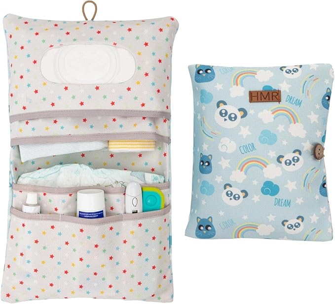 HAMUR Baby Diaper Bag Organizer – Travel-Friendly, Compact & Foldable | Stroller Pouch for Newborn Essentials – Must-Have for Boys & Girls (Dream)