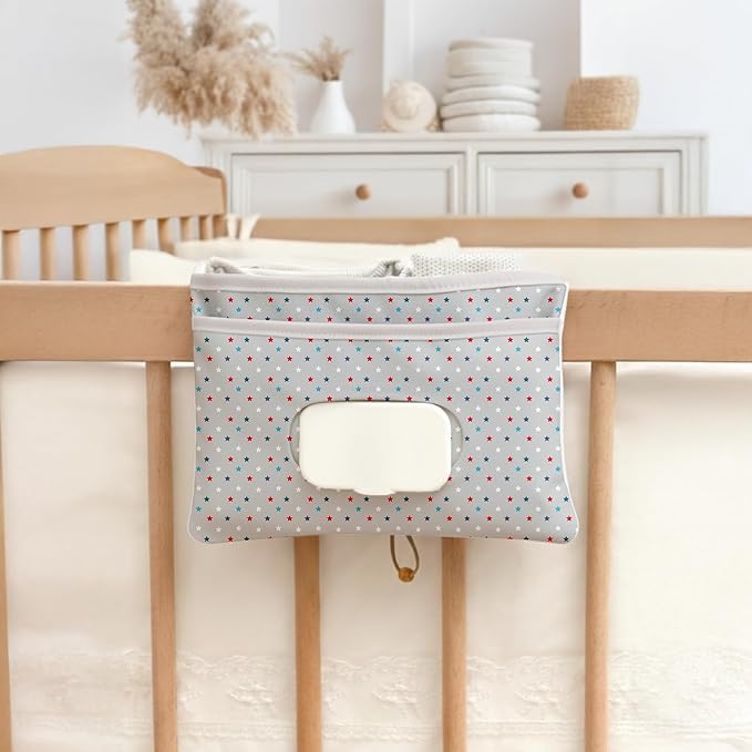 HAMUR Baby Diaper Bag Organizer – Travel-Friendly, Compact & Foldable | Stroller Pouch for Newborn Essentials – Must-Have for Boys & Girls (Space)